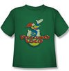 Woody Woodpecker Kids Shirt Pajaro Loco Kelly Green Tee T-Shirt