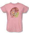 Woody Woodpecker Ladies Shirt Chocolate Hour Pink Tee T-Shirt