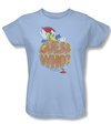 Woody Woodpecker Ladies Shirt Guess Who Light Blue Tee T-Shirt