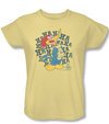 Woody Woodpecker Ladies Shirt Laugh It Up Yellow Tee T-Shirt