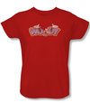 Woody Woodpecker Ladies Shirt Sketchy Bird Red Tee T-Shirt