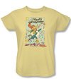 Woody Woodpecker Ladies Shirt Vintage Woody Yellow Tee T-Shirt