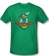 Woody Woodpecker Shirt Pajaro Loco Adult Heather Kelly Green T-Shirt