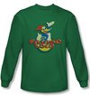 Woody Woodpecker Shirt Pajaro Loco Kelly Green Long Sleeve Tee T-Shirt