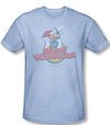 Woody Woodpecker Shirt Retro Fade Adult Heather Light Blue Tee T-Shirt