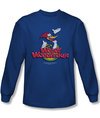 Woody Woodpecker Shirt Woody T Royal Blue Long Sleeve Tee T-Shirt