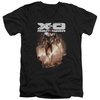 X-O Manowar Slim Fit V-Neck Shirt Lightning Sword Black T-Shirt