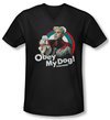 Zoolander Shirt Slim Fit V Neck Obey My Dog Black Tee T-Shirt