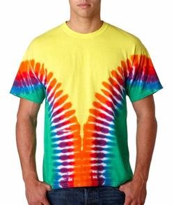 Clearance - Dyenomite Men's V-dye Tie Dye Tee Shirt - Clearance