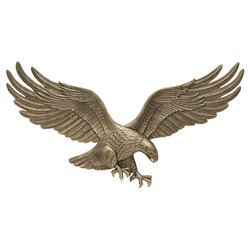 29" Antique Brass Wall Eagle