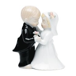 3 1/2" Bride and Groom Wedding Cake Top Figurine