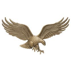 36" Antique Brass Wall Eagle