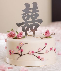 4" Monogram Asian Double Happiness Wedding Decoration Symbols