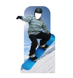 Action Snowboarder Standin Cardboard Cutout