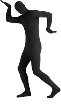 Adult 2nd Skin Black Body Suit