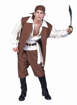Adult Brown Pirate Costume