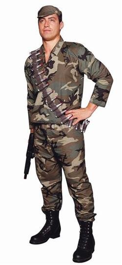 Adult Camouflage G.I Costume - Long Sleeves