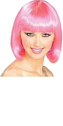 Adult Super Model Hot Pink Wig