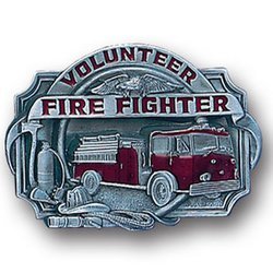 Alternate Volunteer Firefighter Enameled Belt Buckle