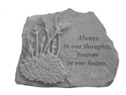 Always in our thoughts w Lavender Memorial Stone