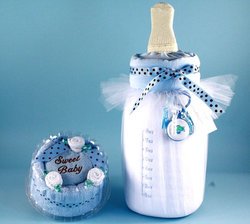 Baby Boy Food for Thought Milk & Cake Gift Set