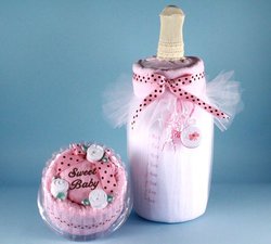Baby Girl Food for Thought Milk & Cake Gift Set