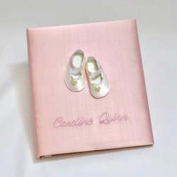 Baby Shoes Personalized Baby Photo Album - Large - Ring Bound