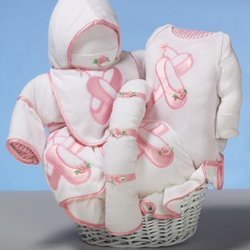 Baby Slipper Gift Basket <br> for Girl