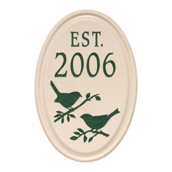 Bird Established Ceramic Personalized Plaque