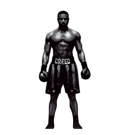 Black and White Adonis Creed Cardboard Cutout