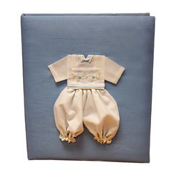 Boy Embroidered Batiste Personalized Baby Memory Book