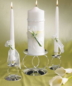 Bridal Beauty Calla Lily Wedding Unity Pillar Candle