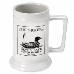 Cabin Series Personalized Beer Stein - Loon