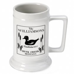 Cabin Series Personalized Beer Stein - Wood Duck