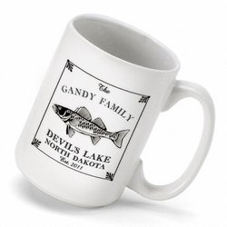Cabin Series Personalized Coffee Mug - Walleye