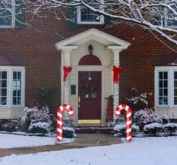 Candy Cane Outdoor Yard Signs - Set of 2