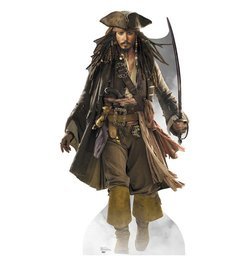 Capt Jack Sparrow Walking POTC At Worlds End Cardboard Cutout