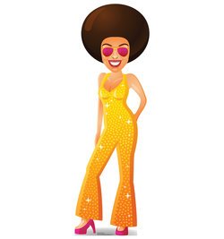 Cartoon Disco Dancer Cardboard Cutout