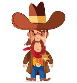 Cartoon Sheriff Cardboard Cutout