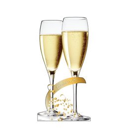 Champagne Glasses Cardboard Cutout