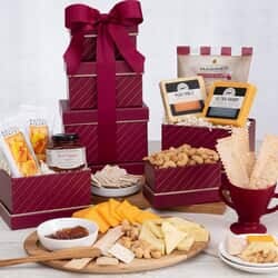 Cheese and Cracker Autumn Gift Tower