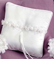 Chiffon Flower Collection Ring Pillow