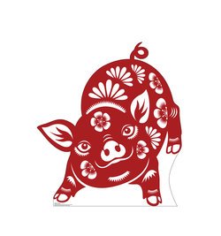 Chinese New Year Pig Cardboard Cutout