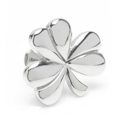 Clover Stainless Steel Lapel Pin