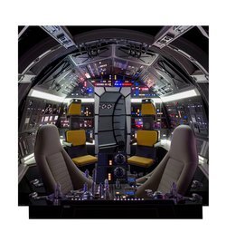 Cockpit of Millennium Falcon Backdrop Star Wars Han Solo Movie Cardboard Cutout