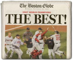 Complete Original Historic Newspaper - Red Sox World Series 2007