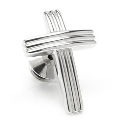 Cross Stainless Steel Lapel Pin