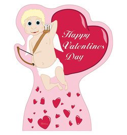 Cupid with Hearts Cardboard Cutout