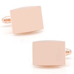 Curved Rose Gold Cufflinks