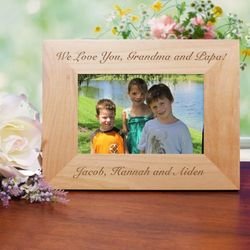 Custom Engraved Wood Picture Frame